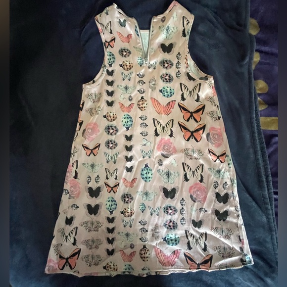 Kimchi Blue Pink Butterfly Satin Slip Dress - Picture 4 of 5